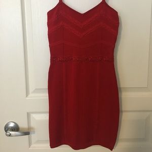 Bebe, bodycon, mini dress, red, size s